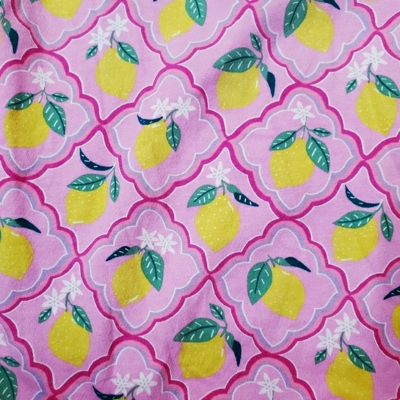 Mini Boden Summer Dress. Cotton. Smocked Torso. Pink. Lemon Print. Kid 9-10 yo. - Picture 9 of 10